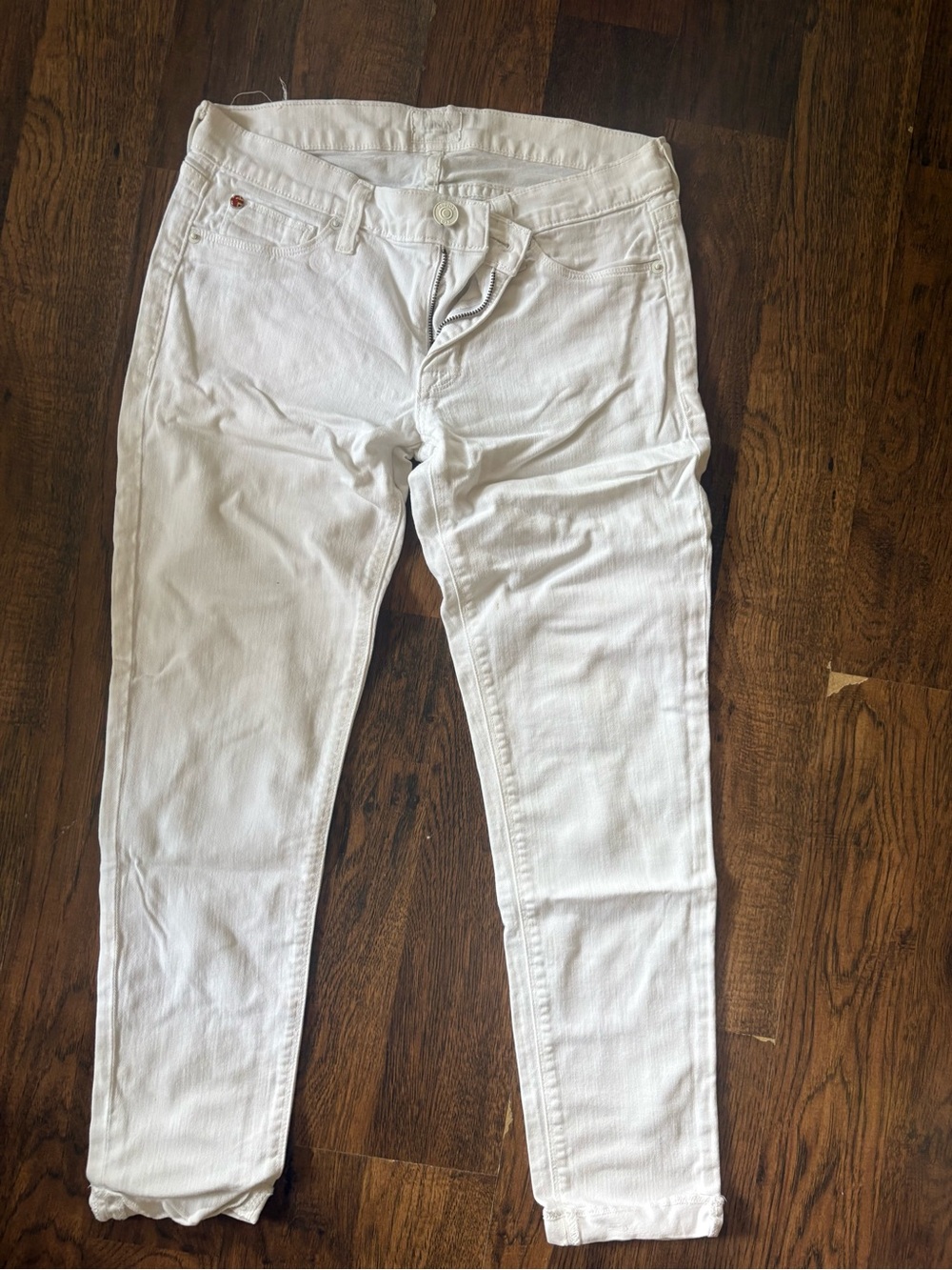 Hudson Jeans White Ankle Skinny Jeans